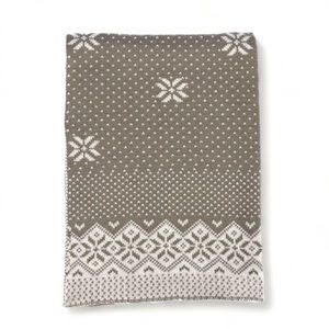 Oversized Knit Winter Scarf Long Wide Neck Wrap Taupe Gray Unisex Revers…